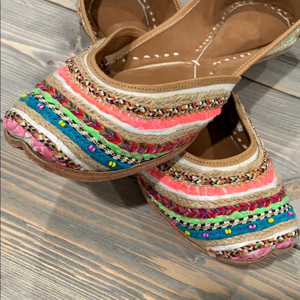 Ethnic Embroidered India Jutti Mojari Ballet Flats